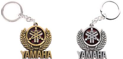 Thatsav Yamaha Bike Logo Stylish Metallic Combo (Gold & Grey) Key Chain