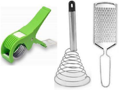 Kitchen Combo Vegetable Cutter and Peeler, Cheese/garlic/ginger Grater with Whisker/Egg Beater Combo Kitchen Tool Set