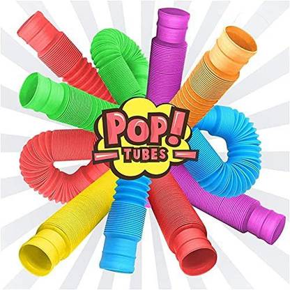 Valuedeal Pack of 6 Pop it Fidget Pipe Tube Toy