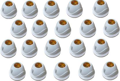 Electro Factory White Fancy Bulb Holder Pack of 20 Brass Light Socket