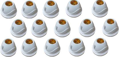 JELECTRICALS White Fancy Bulb Holder Pack of 15 Brass Light Socket