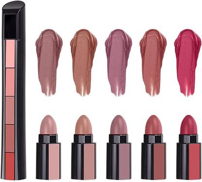 hich Beauty 5 in 1 Nude Edition Color Sensational Matte Finish Fabulous 5 Lipstick