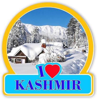 Regalocasila I Love Kashmir Snow Fall Acrylic Fridge Magnet Pack of 1