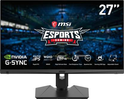 MSI Optix 68.58 cm (27 inch) WQHD IPS Panel MSI Optix MAG274QRF-QD Esports Gaming Monitor - 27" WQHD(2560x1440), Flat, Rapid IPS, 165Hz, 1ms GTG Response Time, Quantum Dot, HDR, G-sync Compatible, VESA Mounting, USB Type C, Display,HDMI, Black Gaming Monitor (Optix MAG274QRF QD)