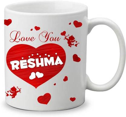 SHREENKRAFT Love You Reshma, Reshma Name Printed Ceramic Coffee Ceramic Coffee Mug
