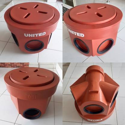 United 6 Inch (160 mm) 4-Way 45 Degree Elbow Pipe Joint