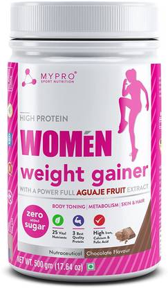 Mypro Sport Nutrition High Protein Women Weight Gainer Full AGUAJE FRUIT 24 Vital Nutrients,3 Protien Weight Gainers/Mass Gainers