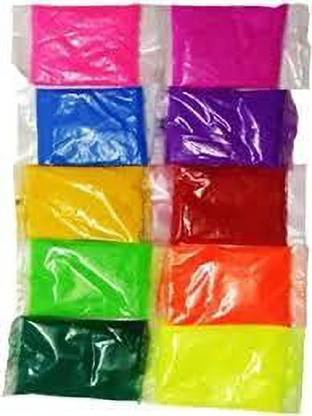 RYC Rangoli Colours (2kg -10 Colors) Rangoli Colours Floor |Multicolored Rangoli |Colour Rangoli Powder for Navratri, Diwali Decorations | Colour Powder Set (10 Colours X 200GM) Rangoli Stencil