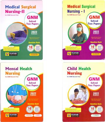 Gnm 2nd Year Test Papers Question Bank. General Nursing & Midwifery Second Year. ( As-Per Inc Syllabus 2021-2022 Editions) Pack Of 4 Books