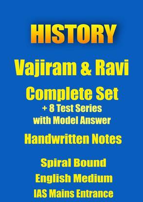 History Handwritten Notes By Vajiram And Ravi Plus 8 Tests With Model Answers