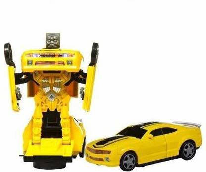 FLIPBOAT 2 in 1 Automatic Convertible Transformation Operated Converting Car to Robot, Robot to Car Automatically,Robot Toy, with Light and Sound for Kids Indoor(Remote not Included)(Robot Car)
