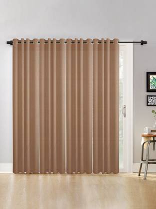 Ahaan Avenue 152 cm (5 ft) Net Semi Transparent Window Curtain (Pack Of 2)