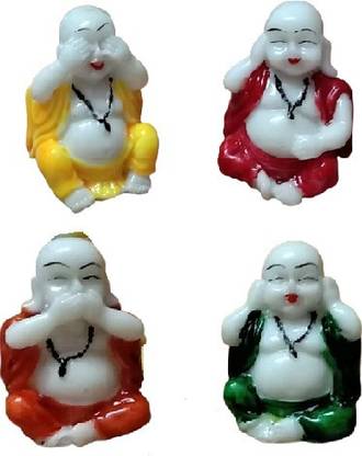 Shashi Arts laughing budha set Decorative Showpiece  -  5.5 cm