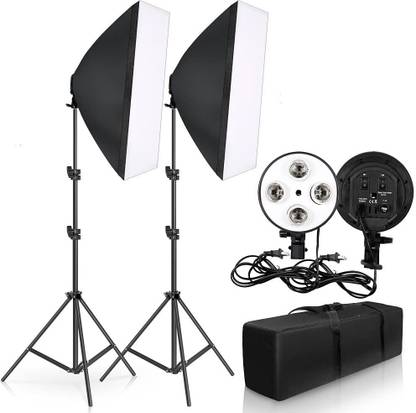 Hiffin HF Trilux Mark II Double Kit/YouTube Lighting/Fluorescent Light for Still & Video Octagonal Softbox