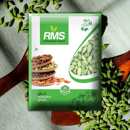 RMS Cardamom (Elaichi) 1kg 5 to 6 MM Clean Masala