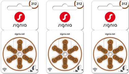 Signia Hearing Aid Battery 312- Pack of 18 Batteries 10966598-Hear.com Stethoscope Case