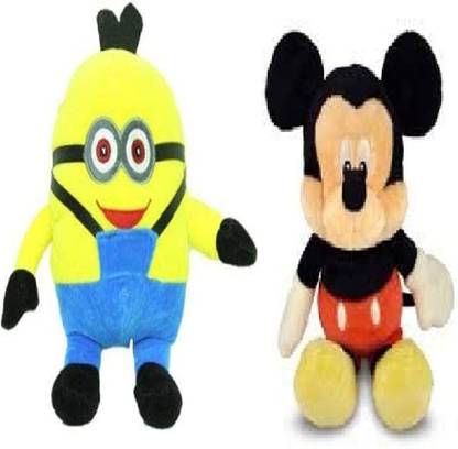 Luiz Stuffed Cute Yellow Cartoon Characters Soft Toy - Yellow Small Size + Soft Toy Cartoon Characters Multi Colour 3 Years and up Set of 1 - 20 cm (Multicolor)  - 30 cm