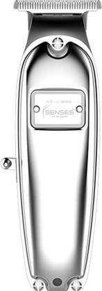 senses life implements D-Finer Professional Beard & Hair Cutting Trimmer and Clippe Machine for Men with Stainless Steel Body / Zero Cut, Rechargeable Trimmer 180 min  Runtime 5 Length Settings