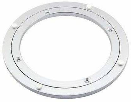 KLM SYSTEM Aluminium Alloy Round Rotating Turntable Lazy Susan Bearing Table Hardware (14-inch , Silver and White) Ceiling Light Ceiling Lamp