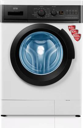 IFB 6 kg Aqua Energie for water softener, Crescent Moon Drum, Laundry Add, In-built heater Fully Automatic Front Load Washing Machine with In-built Heater Black, White