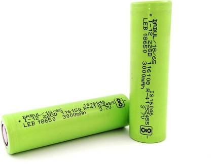 bahulya Li-ion _3000_mAh 18650 3.7v Rechargeable Pack of 2   Battery