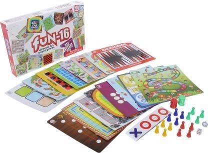 ARNIYAVALA EXCITING FUN-16 BOARD GAME. 16 BOARD GAMES IN A BOX. Board Game Party & Fun Games Board Game Board Game Accessories