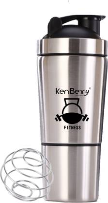 KenBerry Fitness Two Compartment (591 ML Top + 159 ML Bottom) Gym 750 ml Shaker