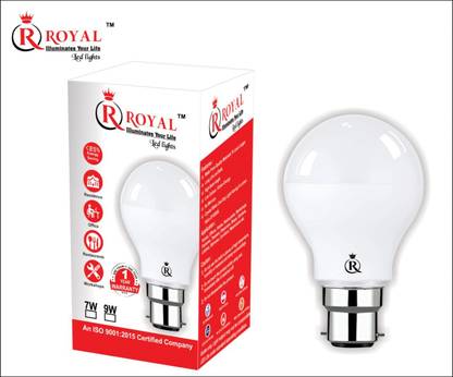 ROYAL LED LIGHTS 9 W Basic Round B22 LED Bulb