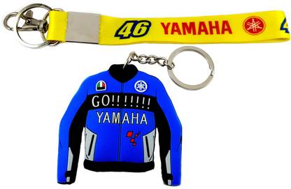 ShopTop Fabric ID Tag YAMAHA 46 and Double Sided YAMAHA 46 Locking Key Chain