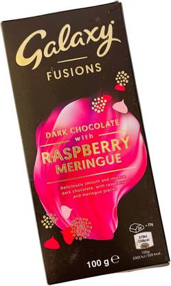GALAXY FUSIONS Dark Chocolate With Raspberry Meringue Imported 100g Bars