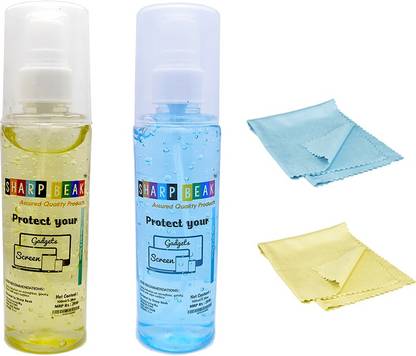 Sharp beak PERFUME Liquid Solution with Cloth to Clean Mobile/Laptop/TV Screen PACK OF 4 for Mobiles, Computers, Laptops, Gaming