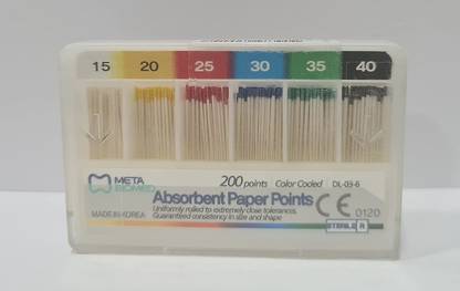 META Gutta Percha Points 15 to 40 (200 Pts) GP Points Dental Elevator