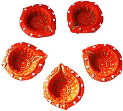 hc the crafts Earthenware (Pack of 5) Table Diya