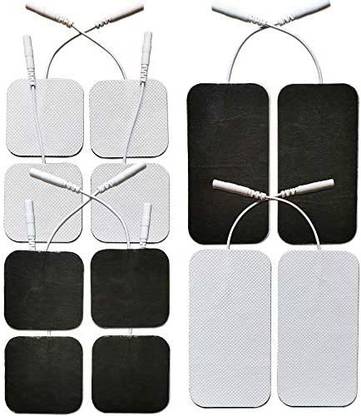 Bodytech Premium Reusable TENS Unit Replacement Electrode Pads - Combo 12-Pack Self-Adhesive Electrodes Patches Nurve and Muscle Stimulator Electrotherapy Device