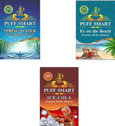 Puff Smart Premium Herbal Spring Water, Ex on the Beach, Ice Cola Hookah Flavor