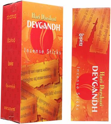 Hari Darshan Devgandh Agarbatti | Natural Fragrance Incense Sticks for pooja needs and meditation -80g (Pack of 6) Natural