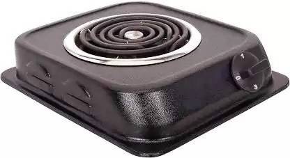 Trishays Shop4All 1000 Watt SMART Black Electric G Coil Stove|Radiant Induction Cooktop (1 Burner) Electric Cooking Heater