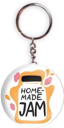 HOLA White Color Home Made Jam Bottle Opener (5.8 cm) Key Chain