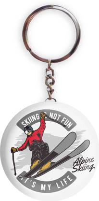 HOLA Black Color Skiing Is Not Fun Its My Life Bottle Opener (5.8 cm) Key Chain