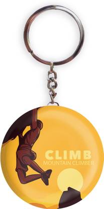 HOLA Yellow Color Climb Mountain Climber Hiker D1 Bottle Opener (5.8 cm) Key Chain