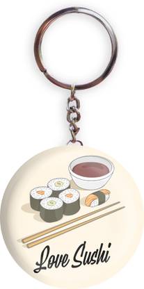 HOLA White Color Love Sushi Bottle Opener (5.8 cm) Key Chain