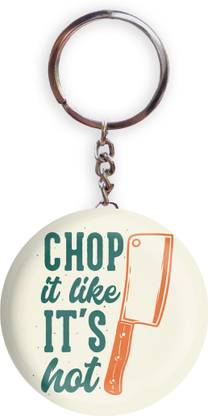 HOLA White Color Chop It Like Its Hot Bottle Opener (5.8 cm) Key Chain