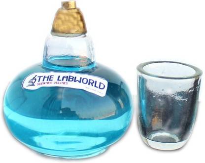 THE LABWORLD Labworld Glass spirit lamp for laboartory use in school college dentistry non rusting with wick home Laboratory Bunsen Burner