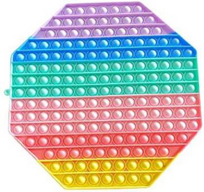 WHITE POPCORN Jumbo Pop It Fidget Toy Popit Game Rainbow Pop Pop It Big Size Big Pop It Giant Pop Pop It Big Size Big Pop It Pop Game Board (Big-Octagon)