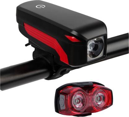 SHIVEXIM HOT SELL USB Rechargeable Bicycle Light Waterproof Quick Release Bike Front Light Speaker Touch Switch Bicycle Light LED Front Light and Tail Light LED Front Rear Light Combo