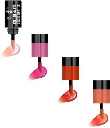 RED4 Multi Color 4 In 1 Liquid Lipstick Four Shades in One Lipstick SET B