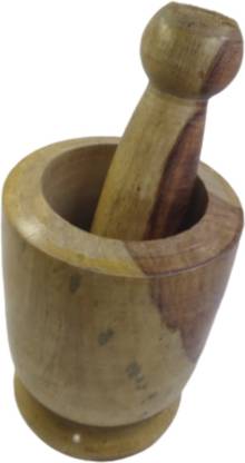vedo 3 Set Of Okhli And Musal/Mortar And Pestle (Small, Medium And Large) Wood Masher