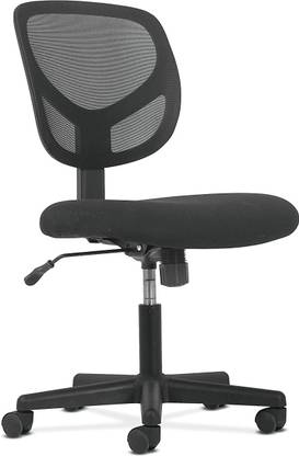 HNI India HON Sadie Swivel Mid Back Mesh Task Without Arms-Ergonomic Computer/Office Chair (HVST101), Black Fabric, Mesh Office Visitor Chair