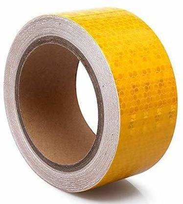 SUPERMALL High Intensity Honeycomb Reflective PVC strip hazard warning tape Tape 50.8 mm x 10 m Golden Reflective Tape