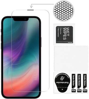 ELEF Tempered Glass Guard for Apple iPhone 13 Anti Dust Advacne Dust Proof Technology Seapker Hole with Net
